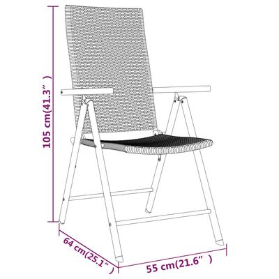 vidaXL 7 Piece Garden Dining Set Black,  vidaXL 7 Piece Garden Dining Set Black