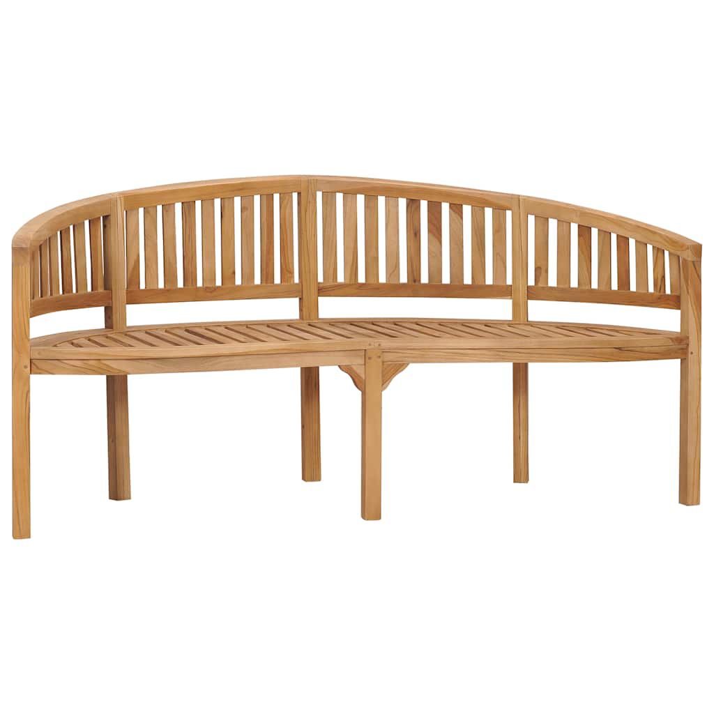vidaXL Banana Bench 180 cm Solid Teak Wood