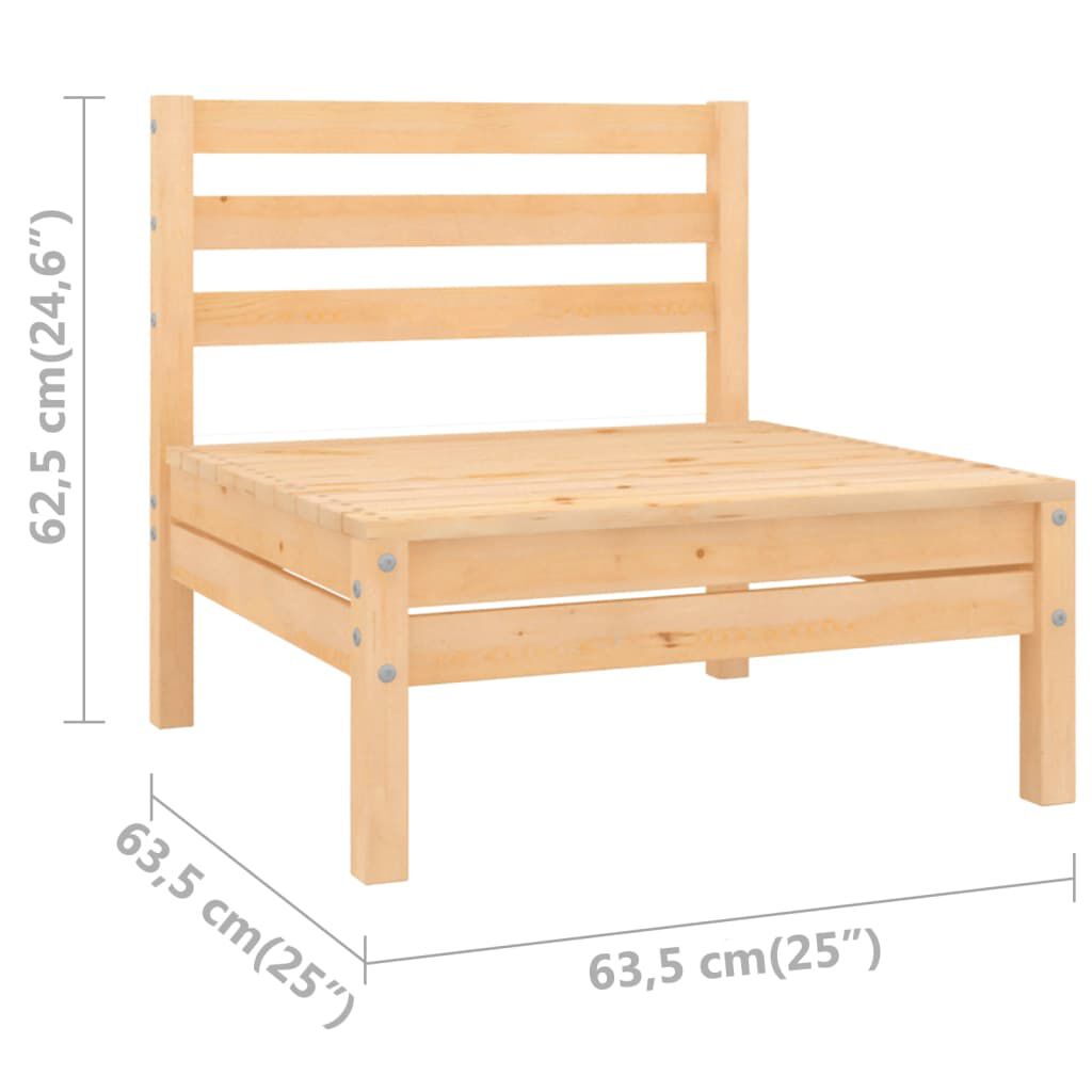 vidaXL 4 Piece Garden Lounge Set Solid Pinewood