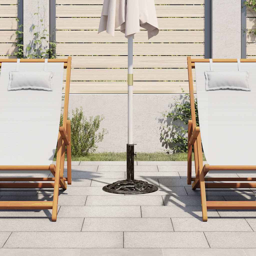 vidaXL Umbrella Base Black and Bronze 9 kg 40 cm Cast Iron