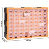 vidaXL Multi-drawer Organiser with 64 Drawers 52x16x37.5 cm