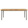 vidaXL Garden Table 200x100x72cm Solid Acacia Wood and Steel