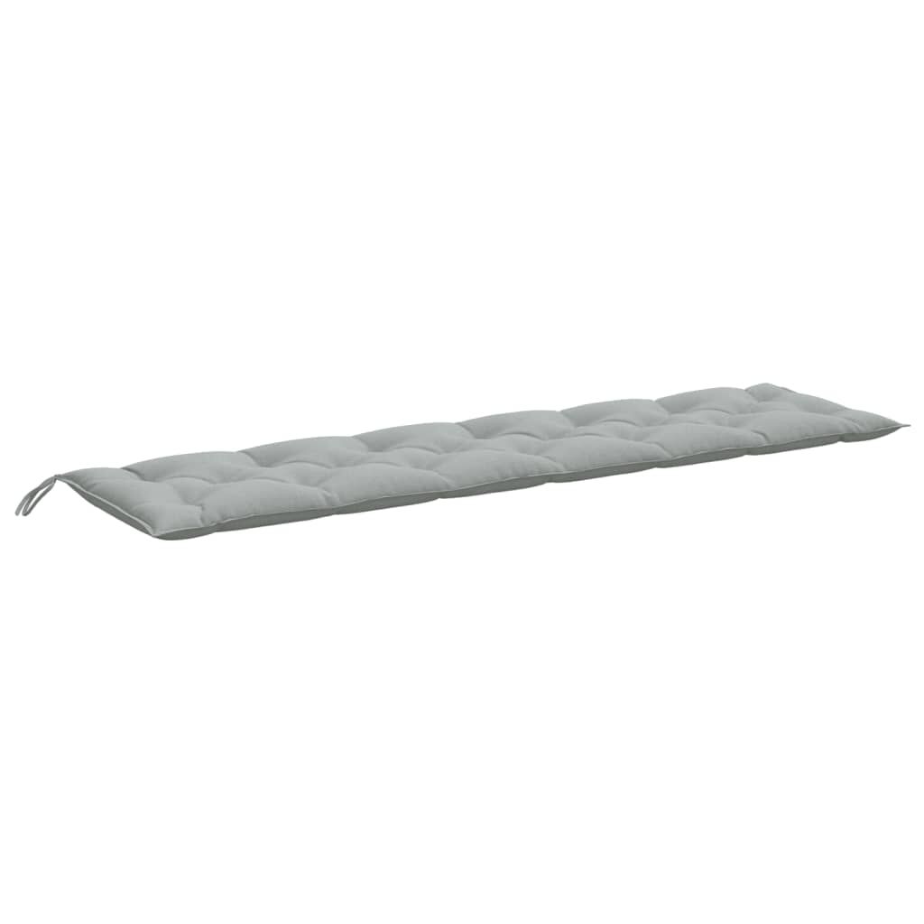 vidaXL Garden Bench Cushions 2 pcs Melange Light Grey 200x50x7 cm Fabric