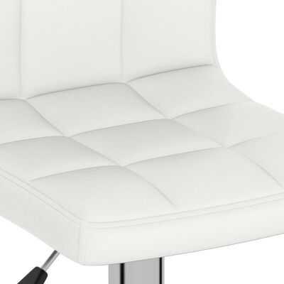 vidaXL Bar Stool White Faux Leather, white vidaXL Bar Stool White Faux Leather