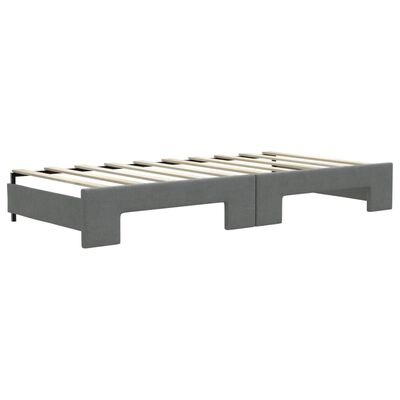 vidaXL Daybed with Trundle without Mattress Dark Grey 90x190 cm