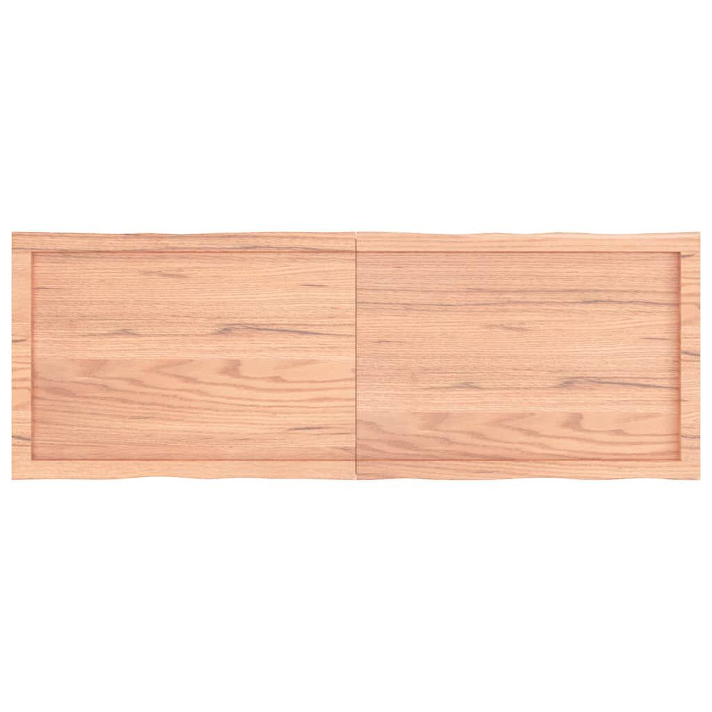 vidaXL Table Top Light Brown 140x50x(2-4)cm Treated Solid Wood Live Edge