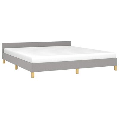 vidaXL Bed Frame without Mattress Light Grey 183x203 cm King Fabric, light grey vidaXL Bed Frame without Mattress Light Grey 183x203 cm King Fabric