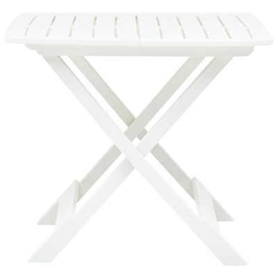 vidaXL Folding Garden Table White 79x72x70 cm Plastic, white vidaXL Folding Garden Table White 79x72x70 cm Plastic