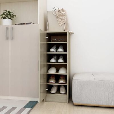 vidaXL Shoe Cabinet Sonoma Oak 32x35x92 cm Engineered Wood, sonoma oak vidaXL Shoe Cabinet Sonoma Oak 32x35x92 cm Engineered Wood