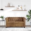 vidaXL Chesterfield Sofa 2-Seater Artificial Leather Brown
