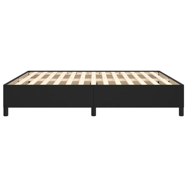 vidaXL Bed Frame without Mattress Black 180x200 cm Super King Faux Leather