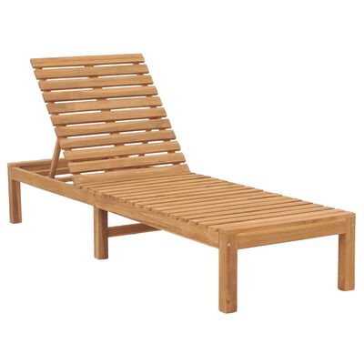 vidaXL Sun Lounger Solid Teak Wood,  vidaXL Sun Lounger Solid Teak Wood