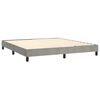 vidaXL Bed Frame without Mattress Light Grey 180x200 cm Super King Velvet