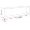 vidaXL Wall Cube Shelf 2 pcs Black 100x15x30 cm Engineered Wood