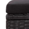vidaXL 6 Piece Garden Sofa Set with Cushions Poly Rattan Black
