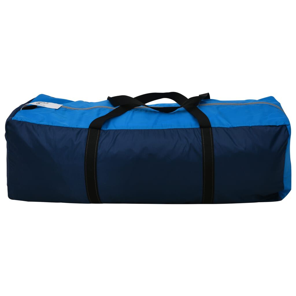 vidaXL Camping Tent Polyester 9 Persons Blue-dark Blue