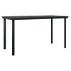 vidaXL 7 Piece Garden Dining Set Grey and Black