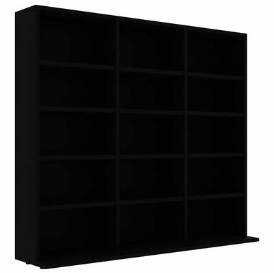 vidaXL CD Cabinet Black 100x23x89.5 cm Engineered Wood, black vidaXL CD Cabinet Black 100x23x89.5 cm Engineered Wood
