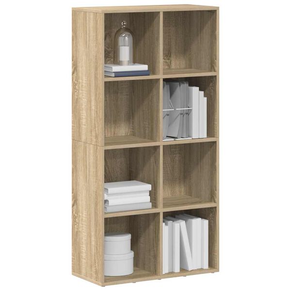 vidaXL Book Cabinet/Sideboard Sonoma Oak 66x30x130 cm Engineered Wood