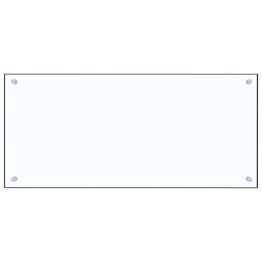 vidaXL Kitchen Backsplash Transparent 90 x 40 cm Tempered Glass