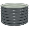 vidaXL Garden Raised Bed 80x80x44 cm Galvanised Steel Grey
