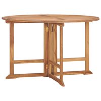 vidaXL Folding Garden Dining Table Ø110x75 cm Solid Wood Teak,  vidaXL Folding Garden Dining Table Ø110x75 cm Solid Wood Teak