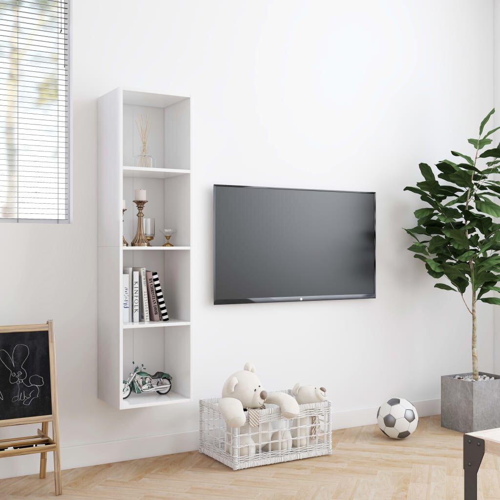 vidaXL Book Cabinet/TV Cabinet White 143x30x36 cm