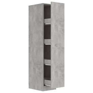 vidaXL Apothecary Cabinet Concrete Grey 30x42.5x150 cm Engineered Wood