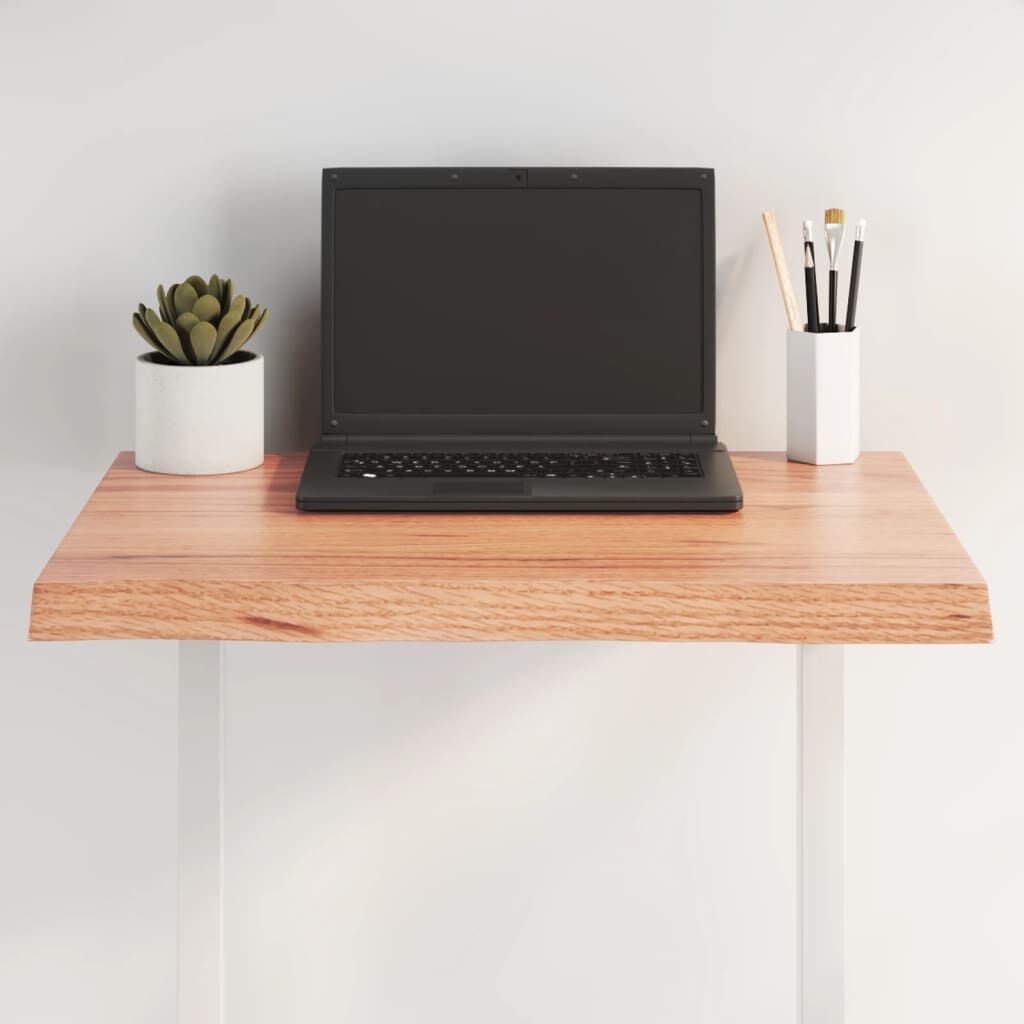 vidaXL Table Top Light Brown 60x50x(2-4) cm Treated Solid Wood Live Edge