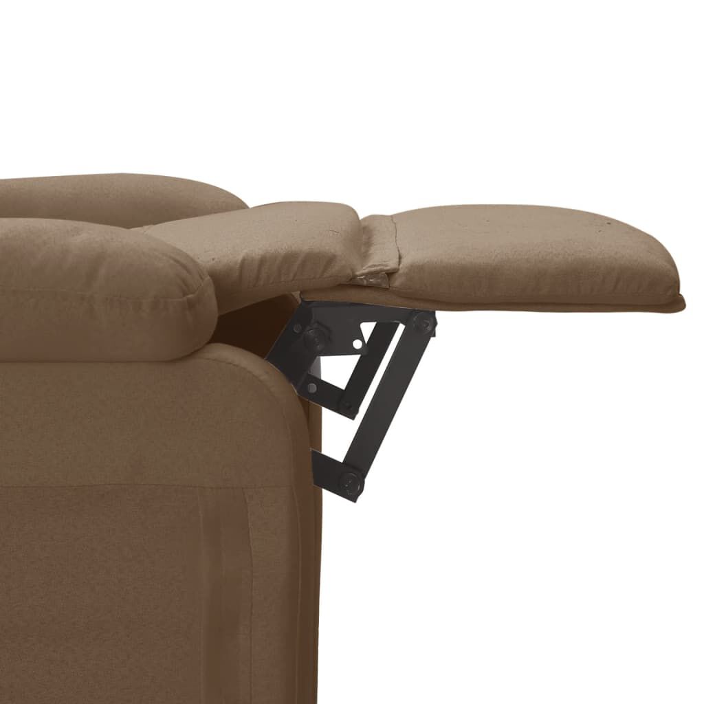 vidaXL Recliner Chair Brown Fabric