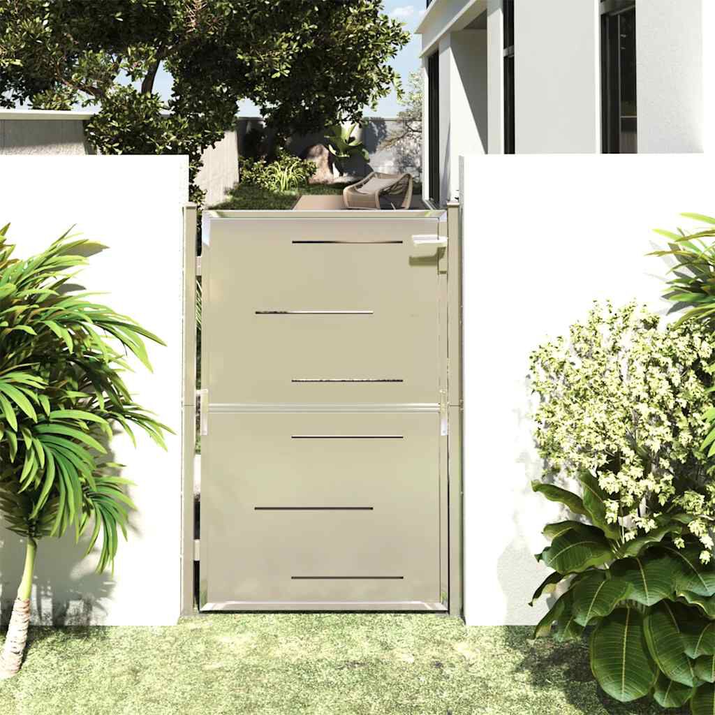 vidaXL Garden Gate 100x150 cm Stainless Steel