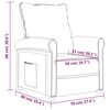 vidaXL Recliner Chair Dark Grey Fabric