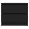 vidaXL Bed Cabinet Black 50x39x43.5 cm Engineered Wood