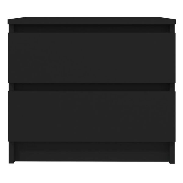 vidaXL Bed Cabinet Black 50x39x43.5 cm Engineered Wood