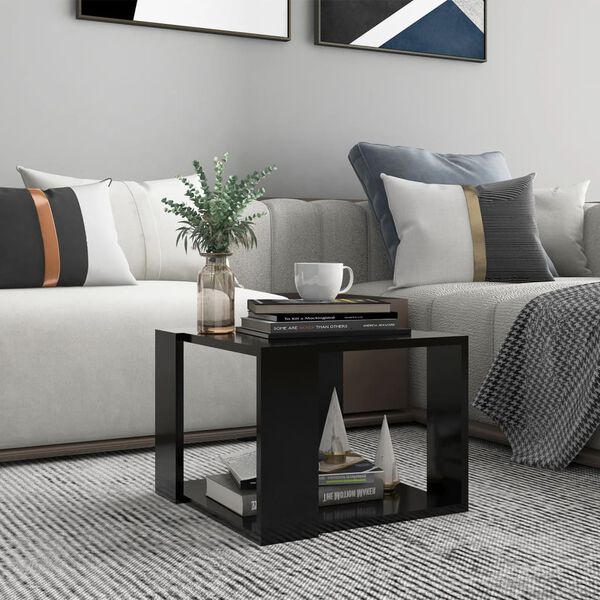 vidaXL Coffee Table Black 40x40x30 cm Engineered Wood