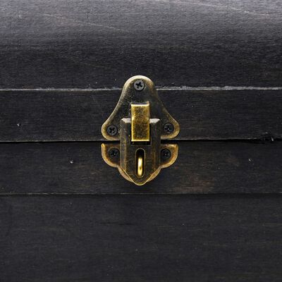 vidaXL Wooden Treasure Chest Large Black,  vidaXL Wooden Treasure Chest Large Black