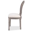 vidaXL Dining Chairs 4 pcs Cream Fabric