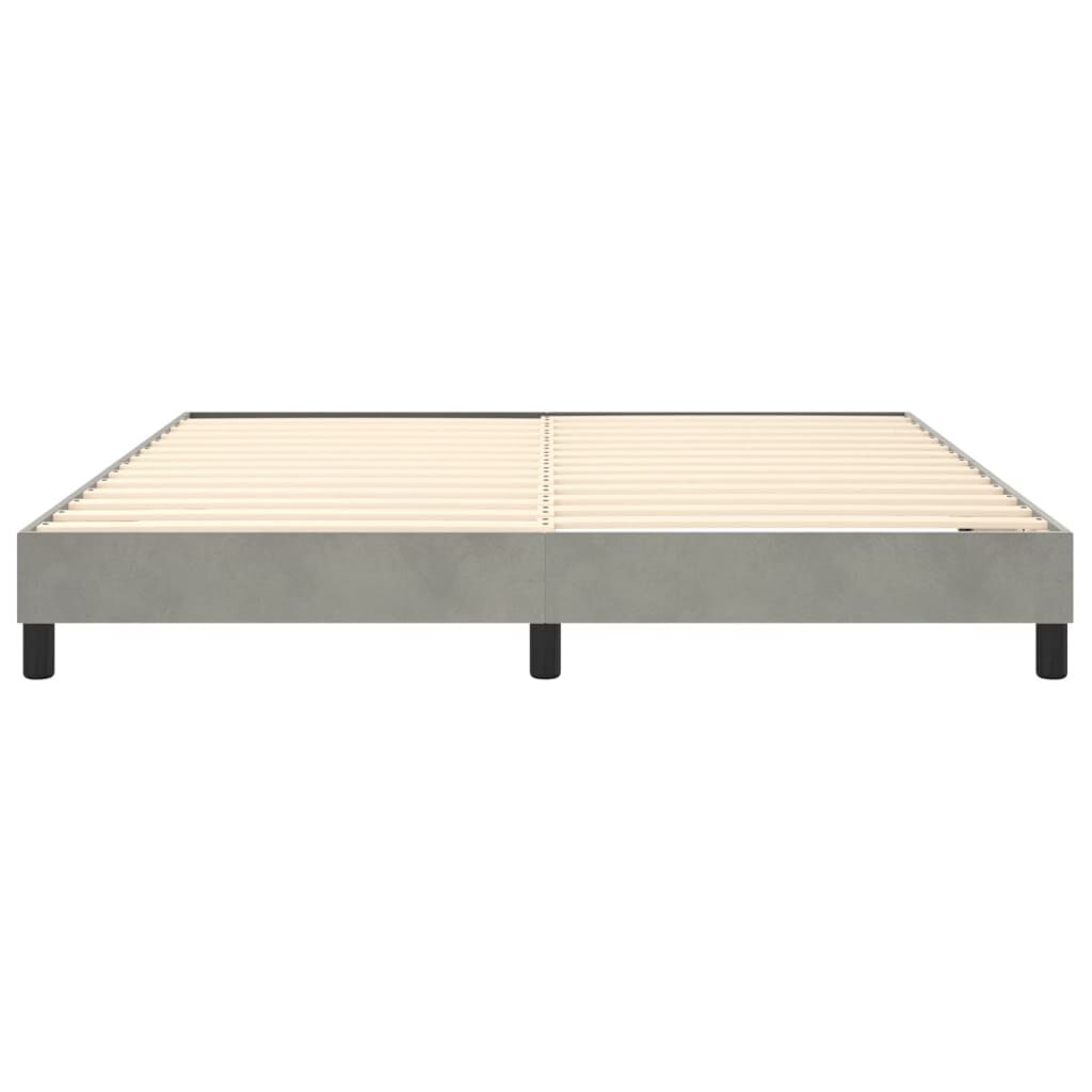 vidaXL Bed Frame without Mattress Light Grey 180x200 cm Super King Velvet
