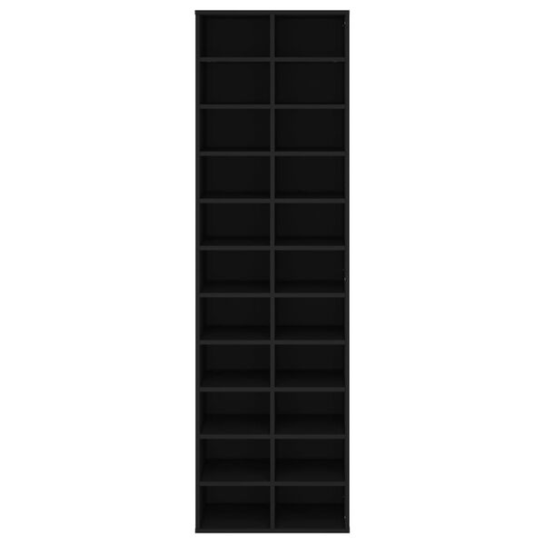 vidaXL Shoe Cabinet Black 54x34x183 cm Engineered Wood
