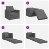 vidaXL Floor Sofa Bed 2-in-1 Dark Grey 112x174x55 cm Fabric