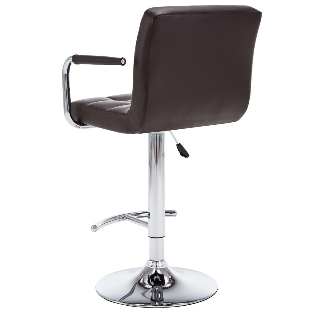 vidaXL Bar Stools 2 pcs Brown Faux Leather