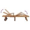 vidaXL Sun Lounger with Table Solid Teak Wood