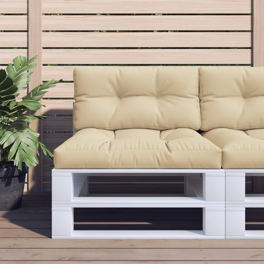 vidaXL Pallet Cushion Beige 80x40x12 cm Fabric