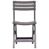 vidaXL Folding Garden Chairs 2 pcs Plastic Mocha