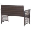 vidaXL 4 Piece Garden Lounge Set with Cushion Poly Rattan Brown