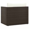 vidaXL 5 Piece Garden Lounge Set with Cushions Poly Rattan Brown