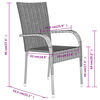 vidaXL 7 Piece Outdoor Dining Set Black