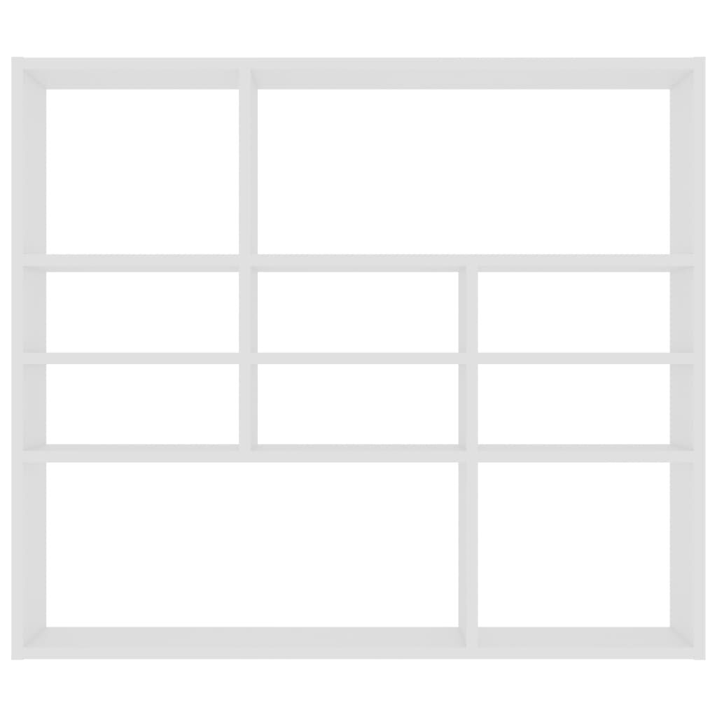 vidaXL Wall Shelf White 90x16x78 cm Engineered Wood
