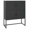 vidaXL Highboard | Black | Steel | 80 x 35 x 100 cm | Levelers | Highboard