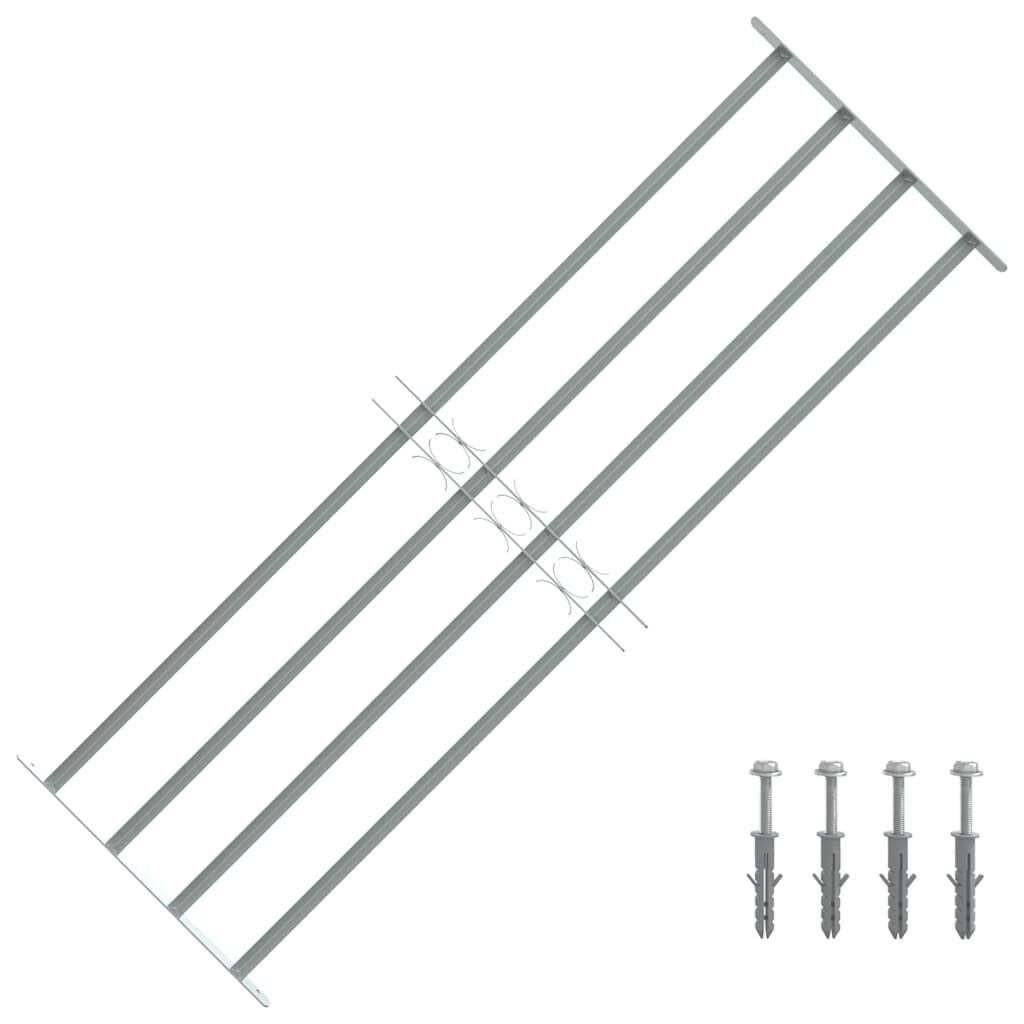 Adjustable Security Grille for Windows with 4 Crossbars 1000-1500 mm
